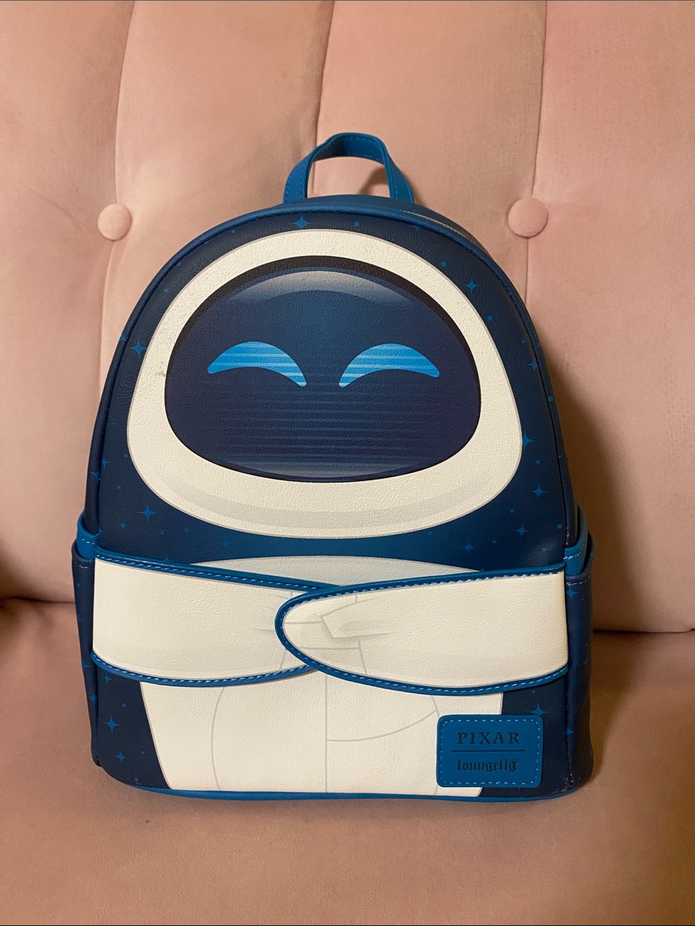 Loungefly Pixar Blue and White EVE-Inspired unisex Backpack